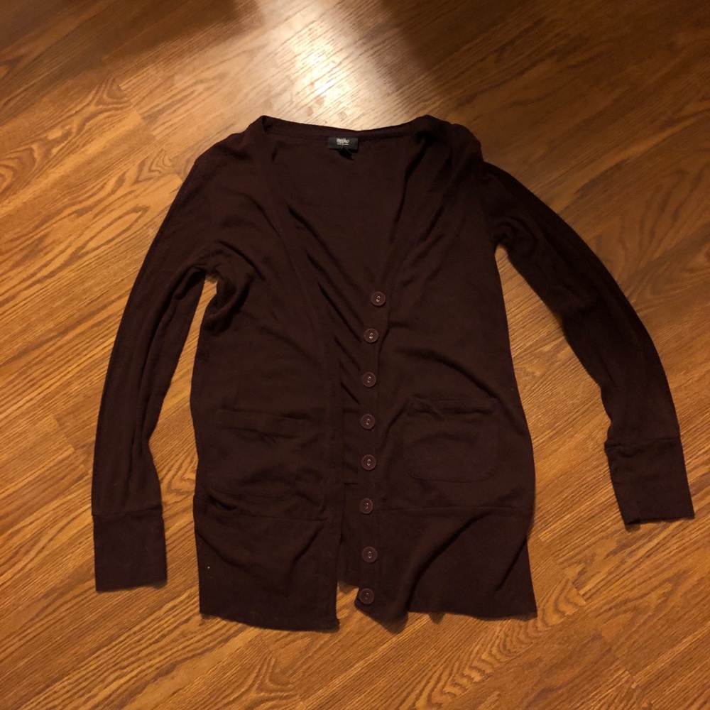 Burgundy cardigan from Target